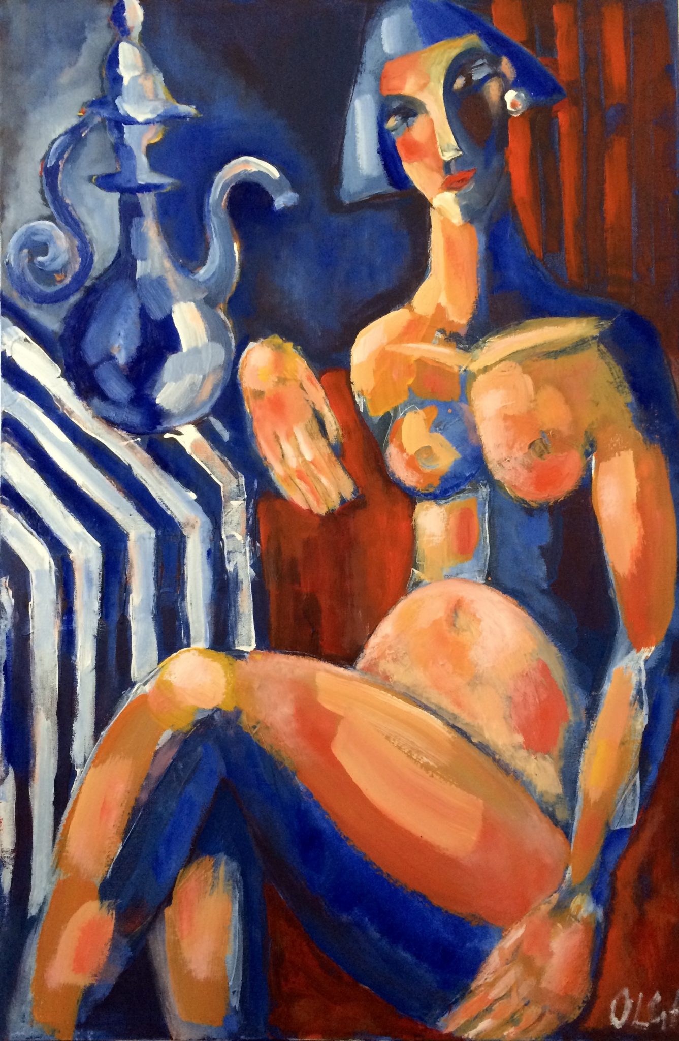 Portrait of Woman with Coffee Pot | Olga Bakhtina