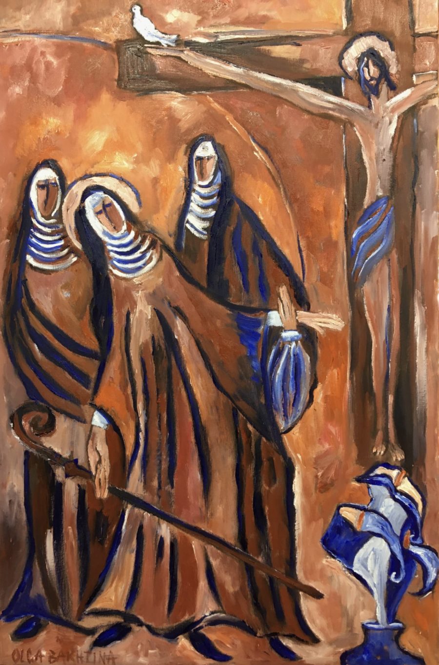 St Scholastica with the Cross